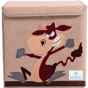 NWT Bearcubs Toy Box - Folding Canvas Small Cube Toy Chest for Toy Storage NEW